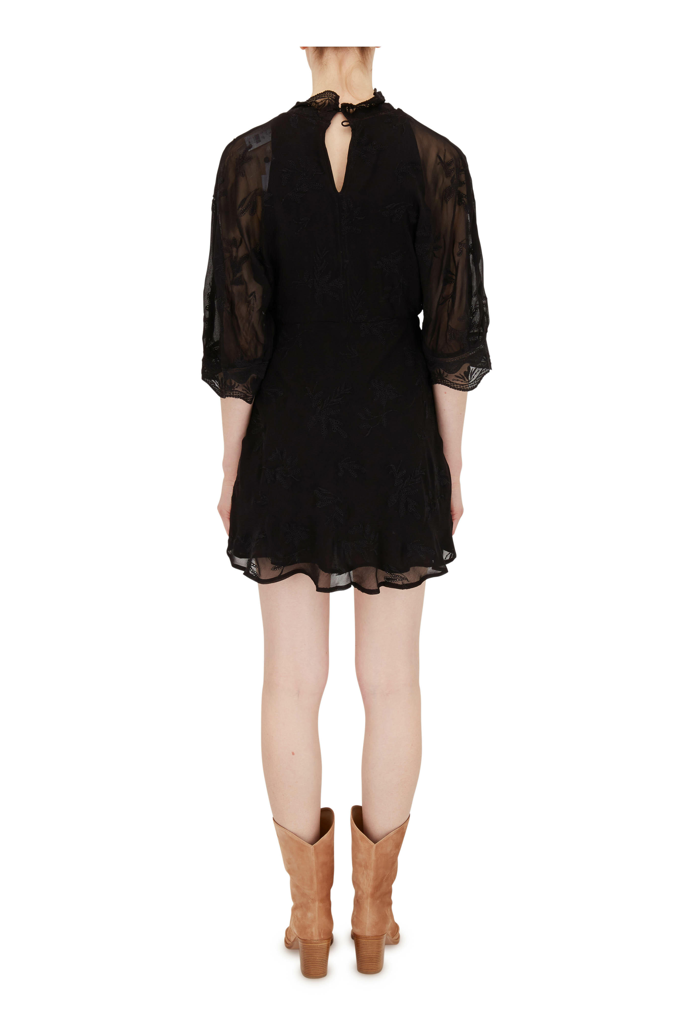 IRO - Lenie Black Three-Quarter Sleeve Dress | Mitchell Stores IRO - Lenie Black Three-Quarter Sleeve Dress | Mitchell Stores