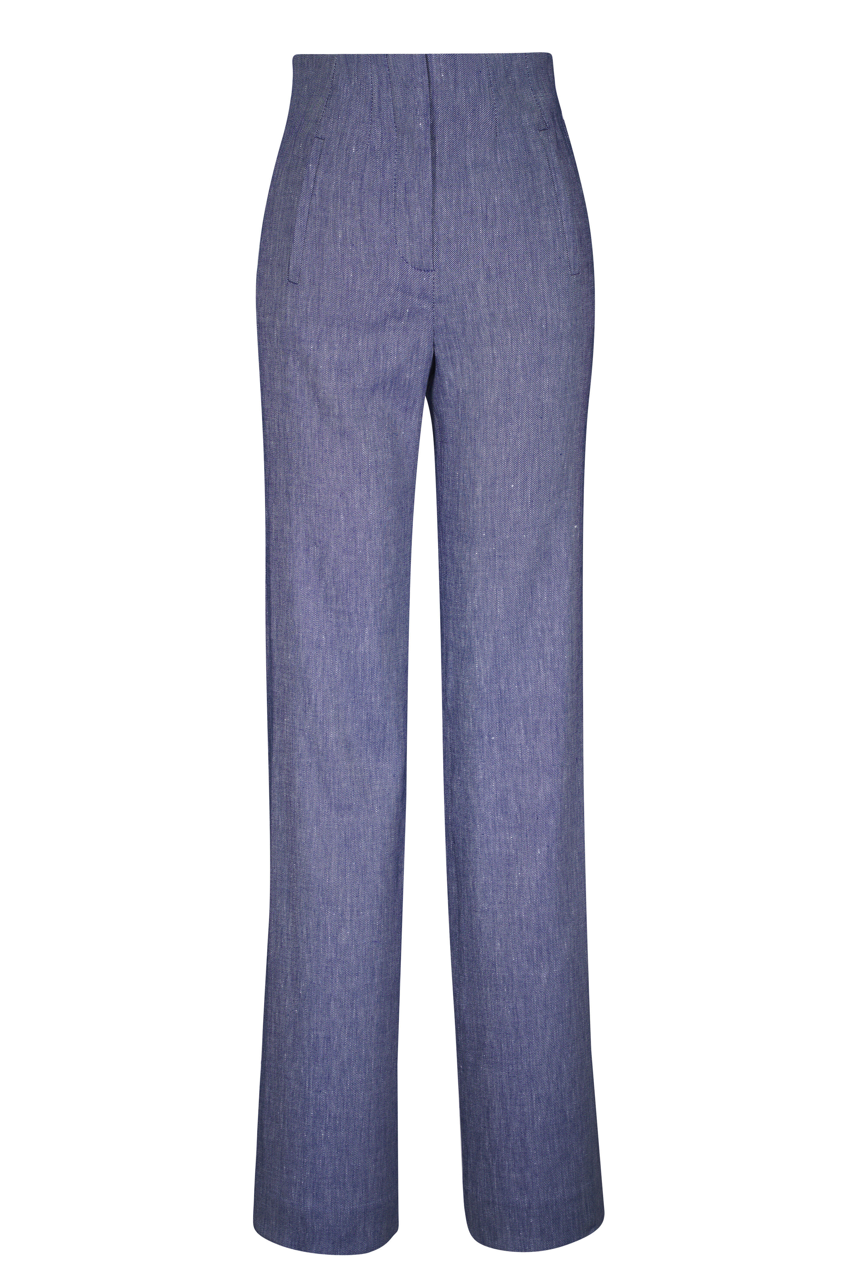 Veronica Beard - Jude Blue Mélange Wide Leg Pant