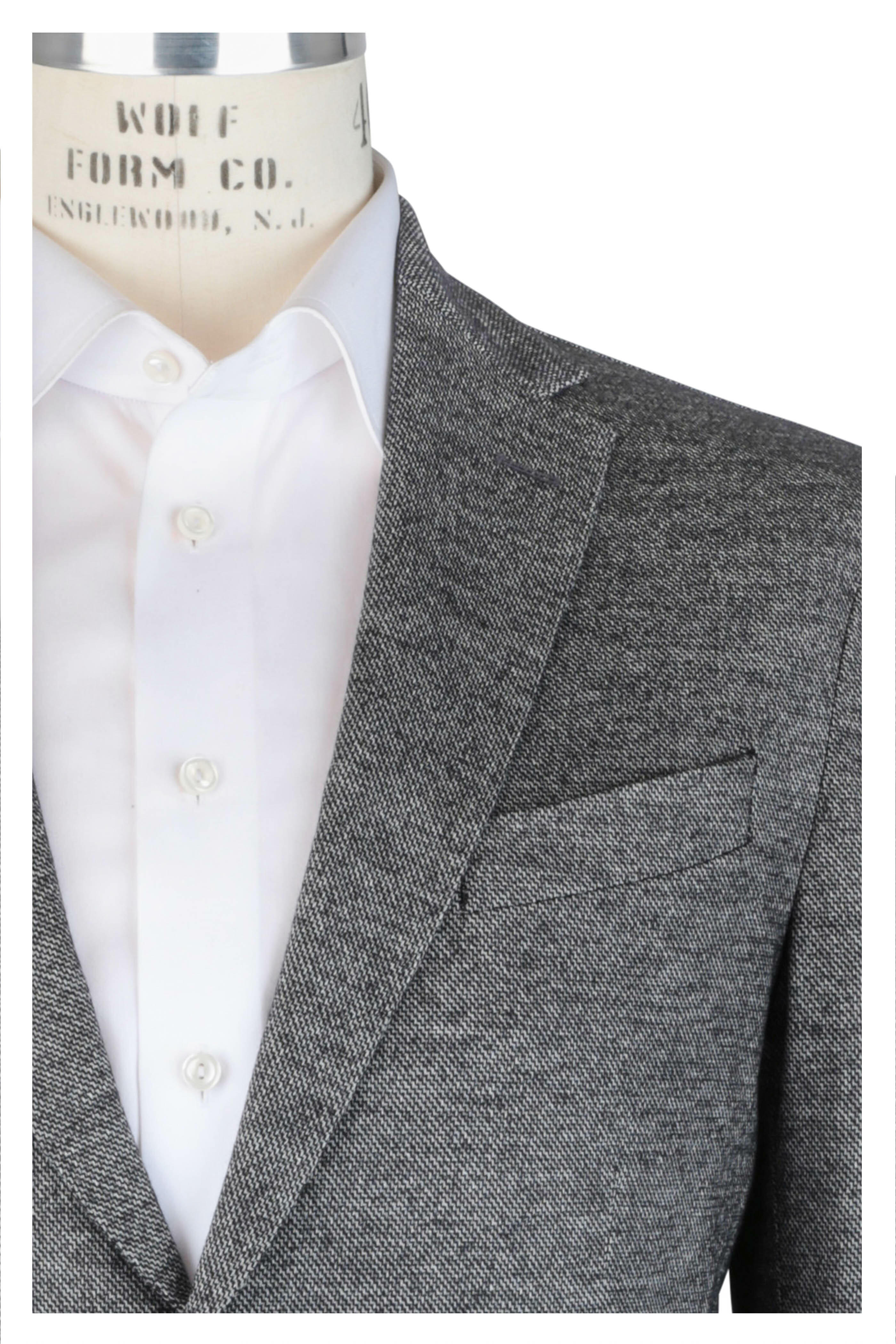Fradi - Clive Gray Melange Wool Blend Sportcoat