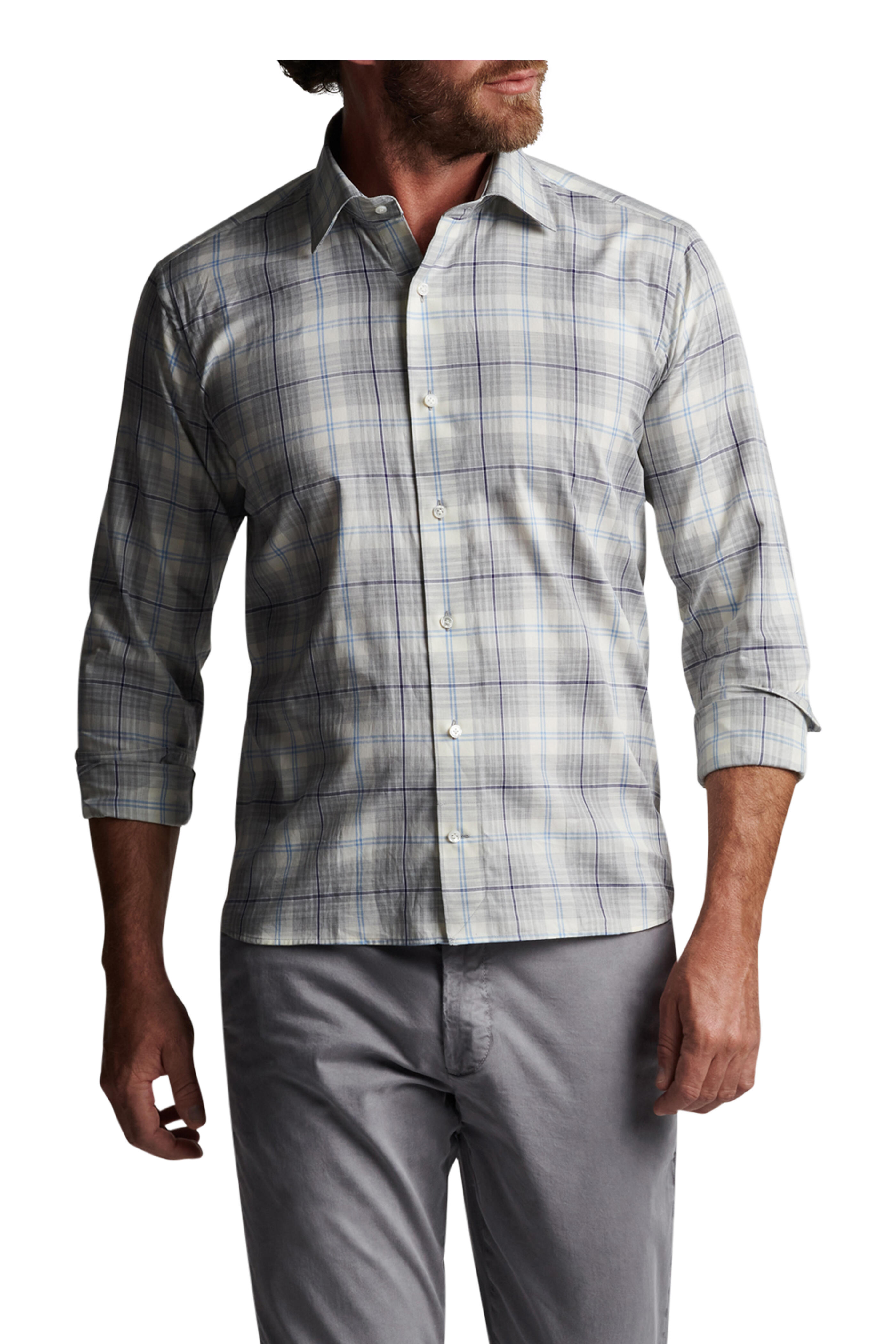 Peter Millar - British Gray Axe Winter Twill Sport Shirt