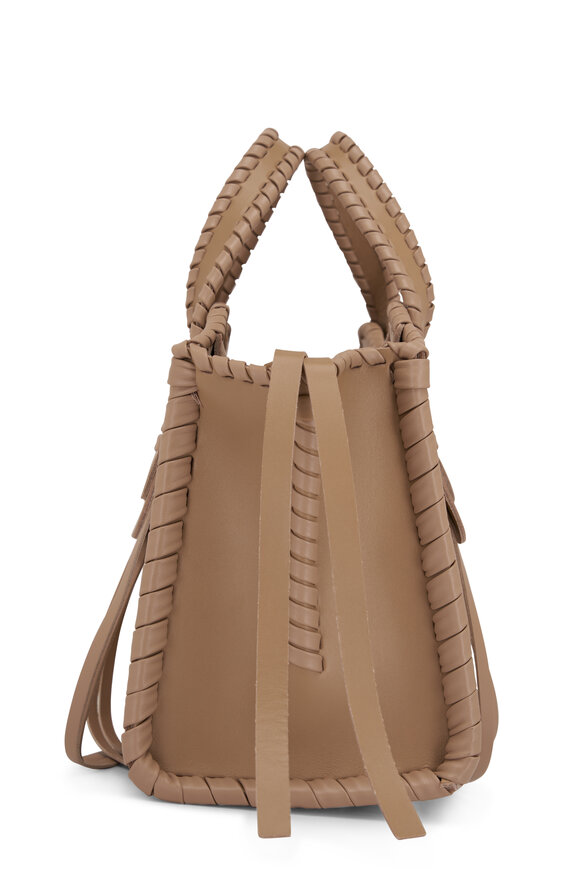 Chloé - Small Mony Argil Brown Leather Whipstitch Tote Bag