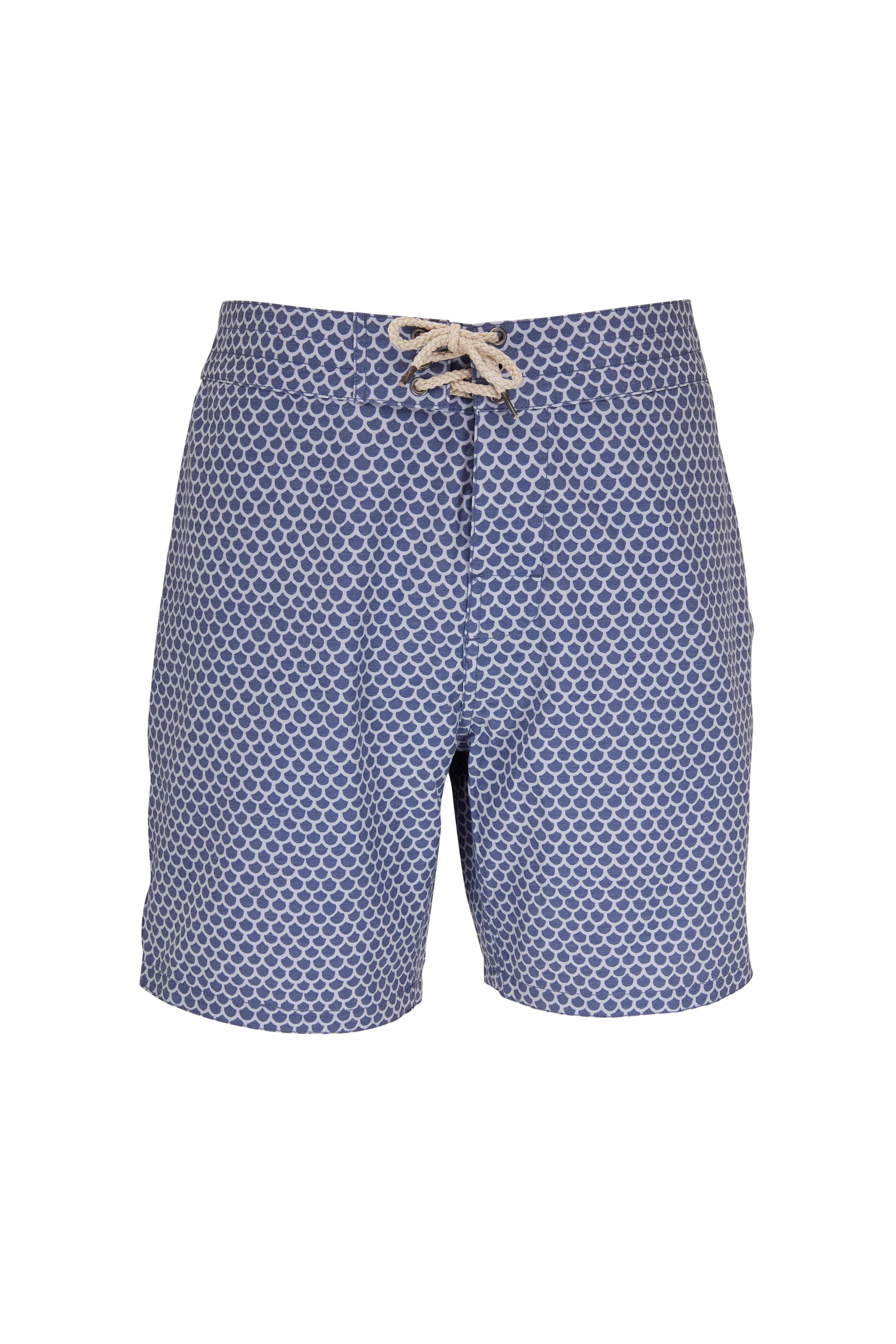 Faherty Brand - Blue Fish Scale Batik Classic Board Shorts