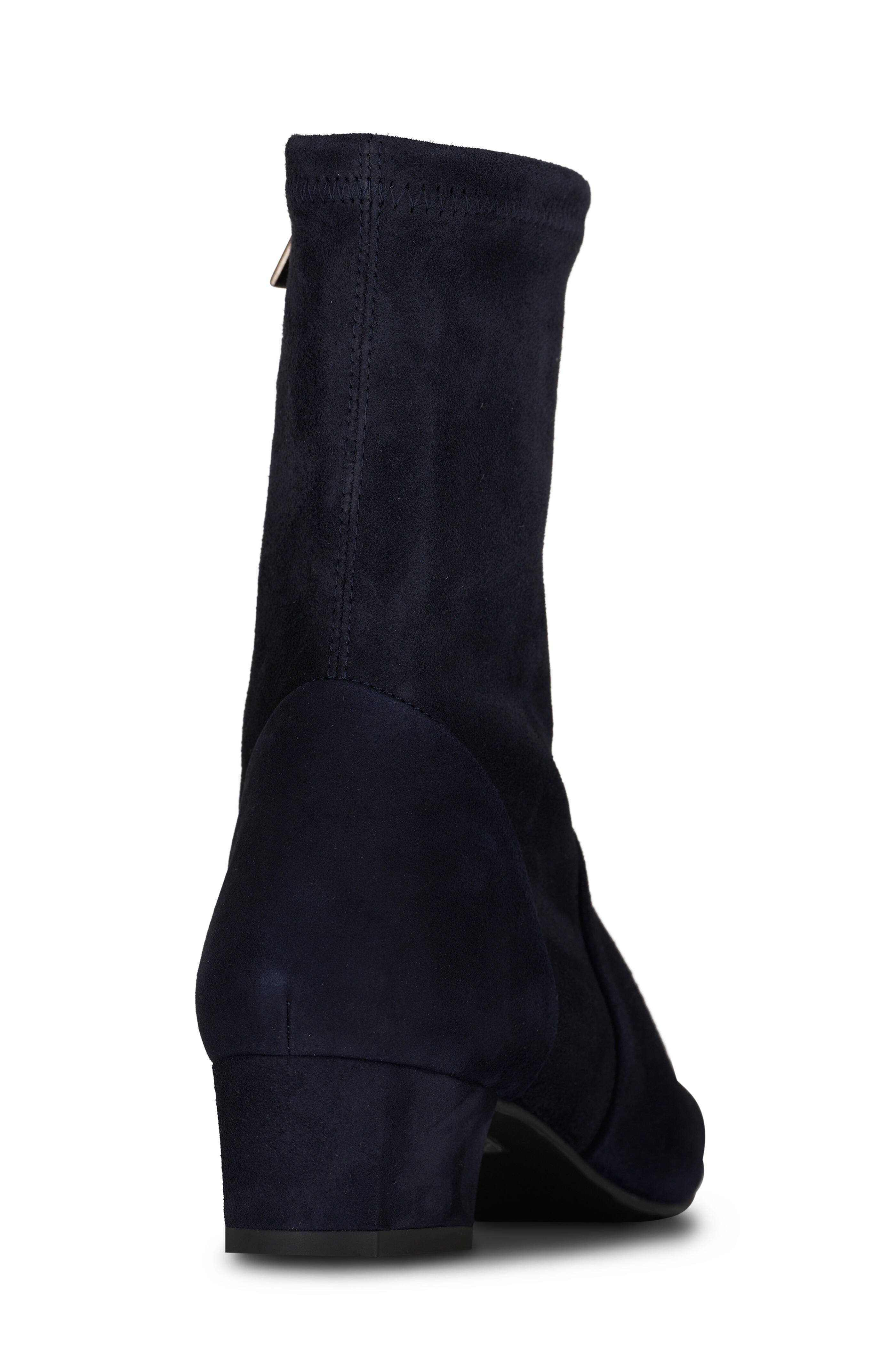 Aquatalia Stassi Navy Stretch Suede Boot Mitchell Stores