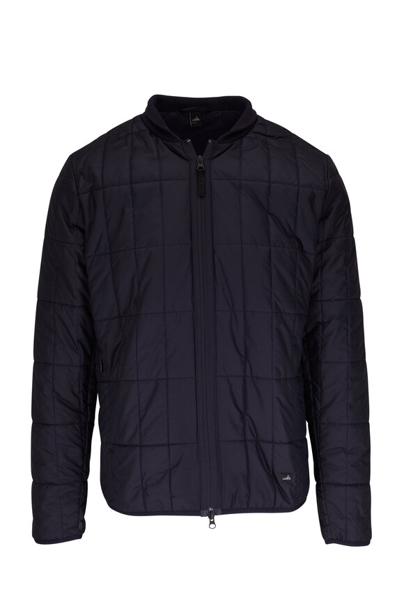 WAHTS - Jax Dark Navy Quilted Bomber Jacket