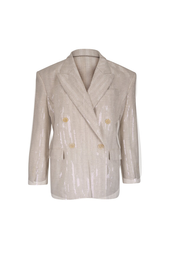 Brunello Cucinelli - Natural Magnolia Embroidered Paillette