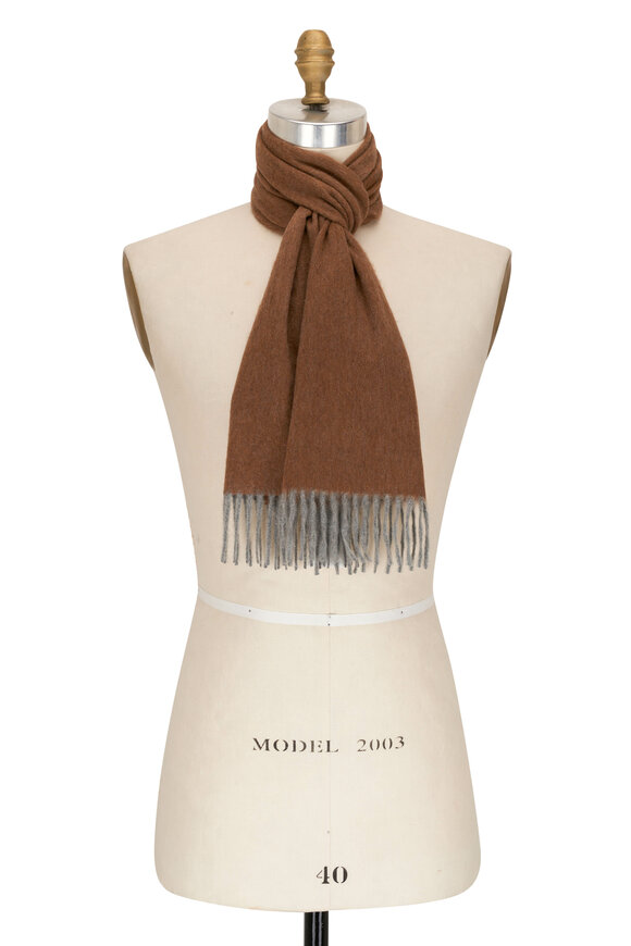 Alex Begg - Solid Flannel Vicuna Reversible Cashmere Scarf