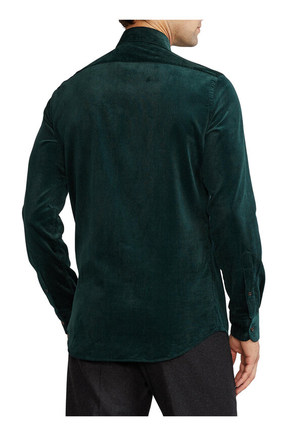 Ralph Lauren Purple Label - Dark Racing Green Fine-Wale Corduroy Shirt