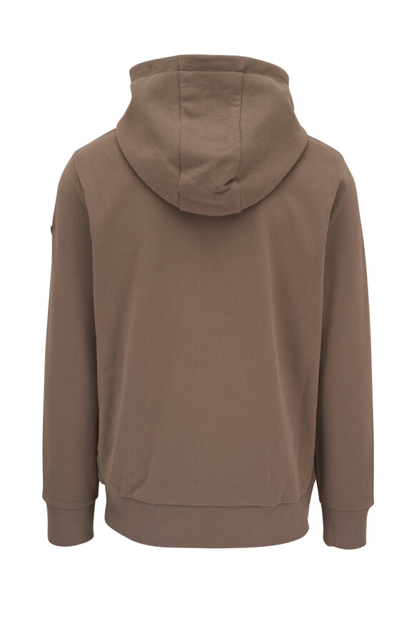 Moncler Brown Cotton Logo Hoodie - view 3