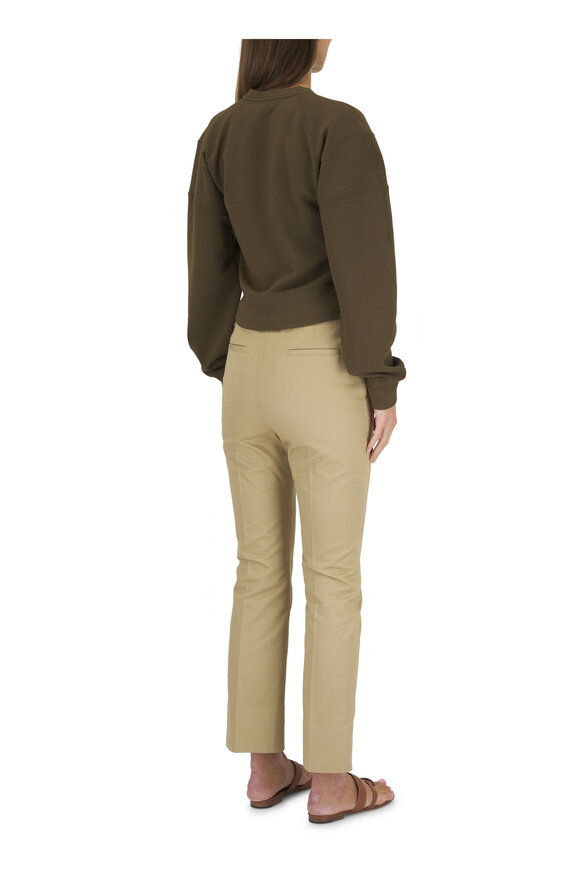 Saint Laurent - Beige Cotton Mid-Rise Pant 