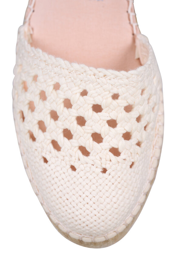 Ron White - Bevin Ivory Close Toe Espadrille, 60mm