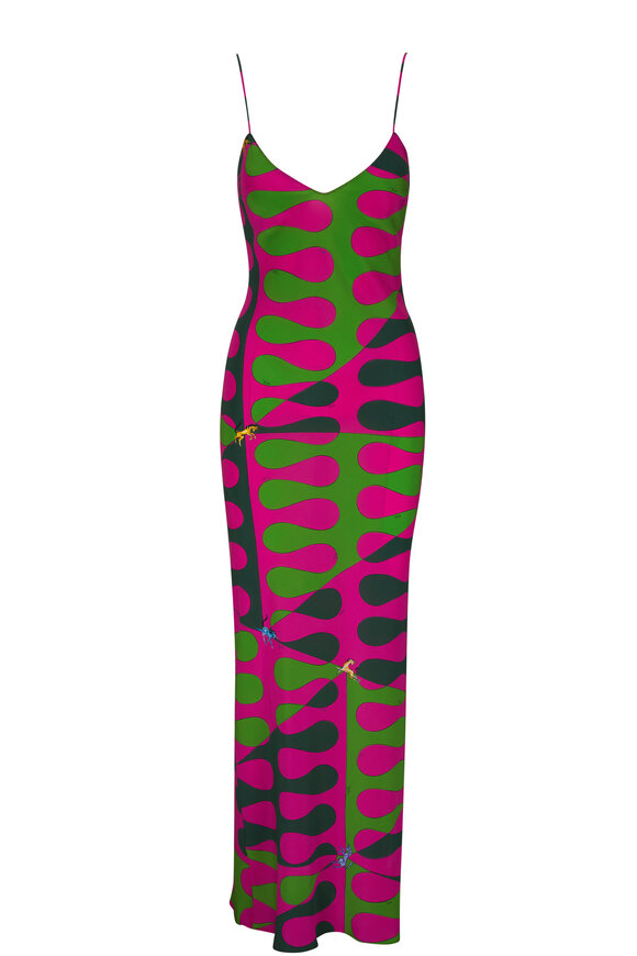 Pucci - Leocorno Print Silk Crepe De Chine Maxi Dress 