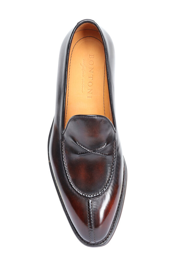 Bontoni Patrizio Brown Cross Stitch Split Toe Loafer - view 3