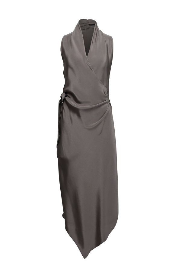 アクリスプント アンゴラ ウール コート グレー 38 AKRIS punto Designer Outerwear For Women | Luxury Women's Coats