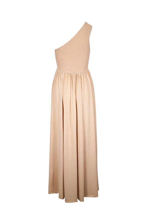 Zimmermann - Crush Gold Metallic One Shoulder Maxi Dress