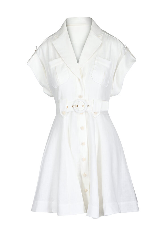 Zimmermann Ivory Awaken Mini Shirt Dress
