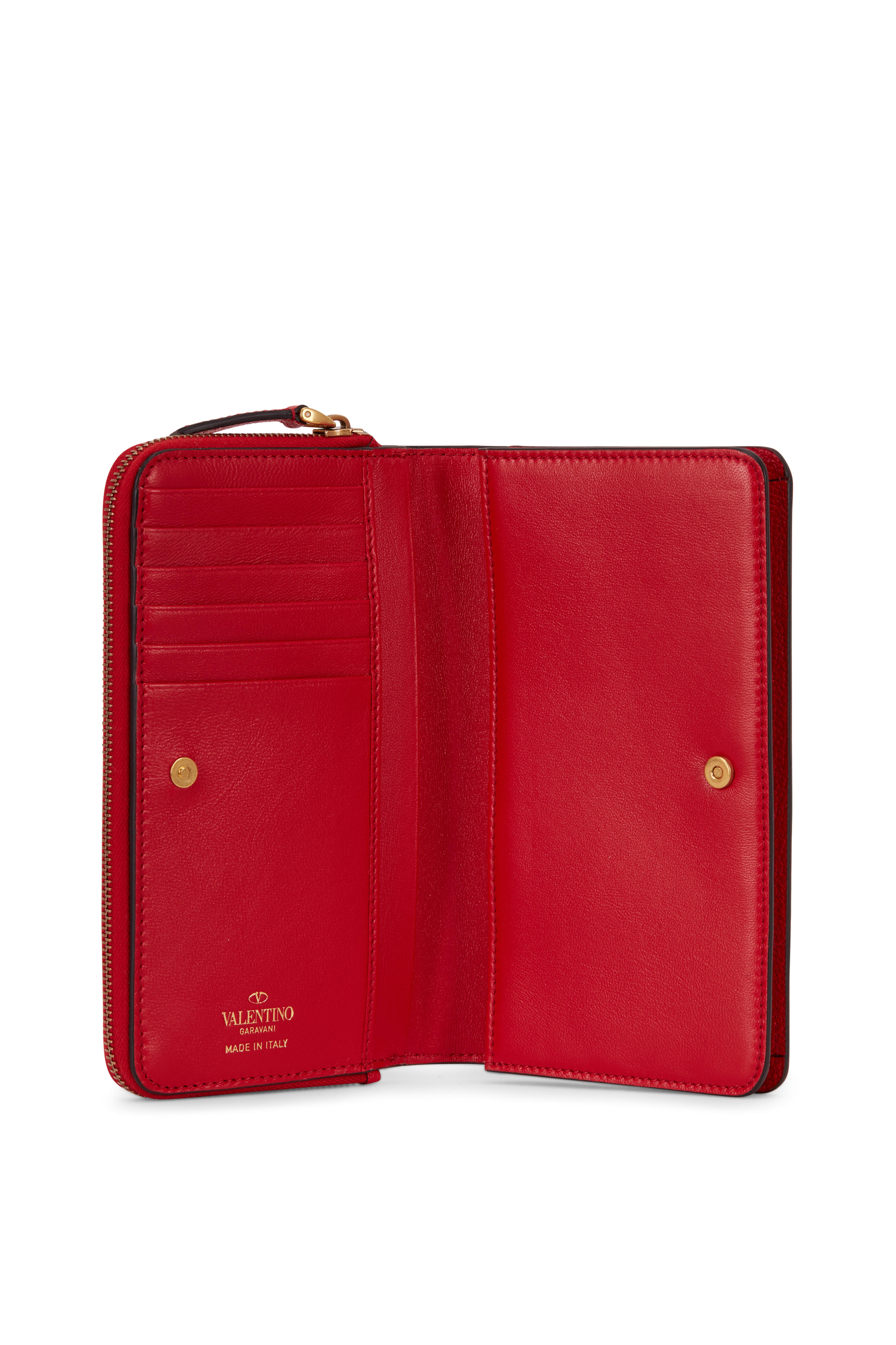 Valentino Garavani - V-Logo Red Grained Leather Smartphone Valentino Garavani - V-Logo Red Grained Leather Smartphone