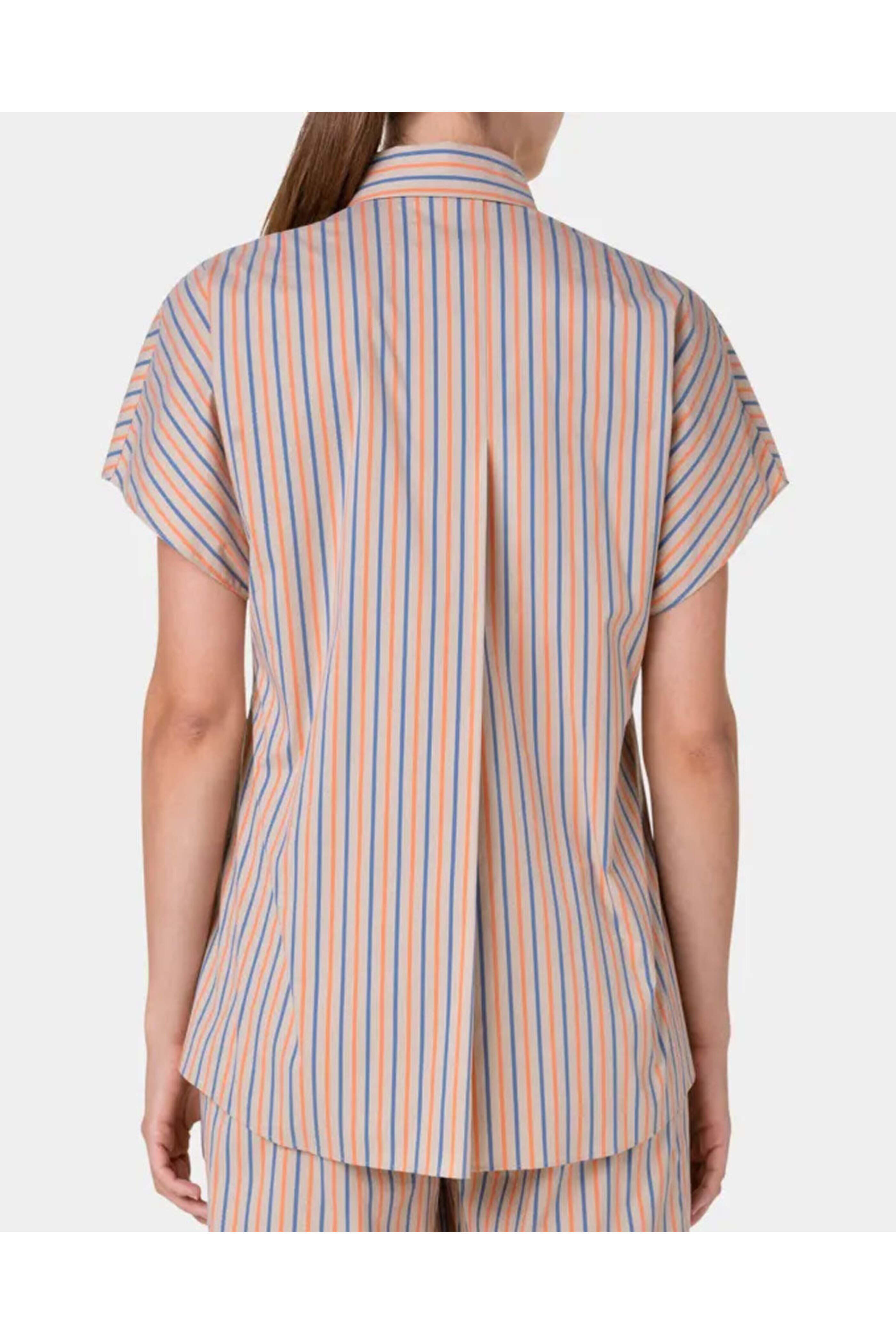 Akris Punto - Beige Parasol Stripe Cotton Poplin Shirt
