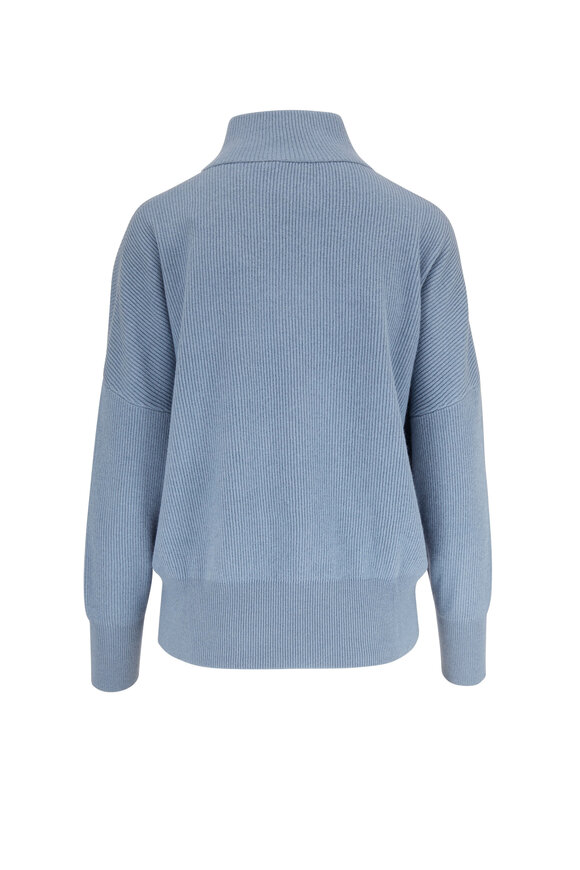 Brunello Cucinelli - Blue Cashmere Turtleneck Sweater