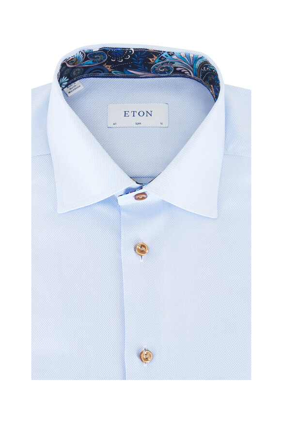 Eton Light Blue Cotton Dress Shirt