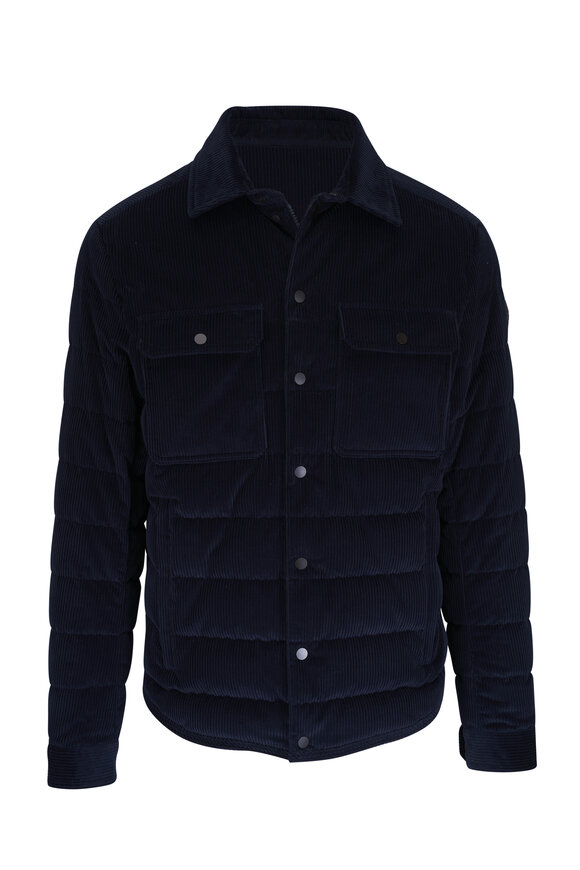 Moncler Navy Corduroy Cotton Shacket