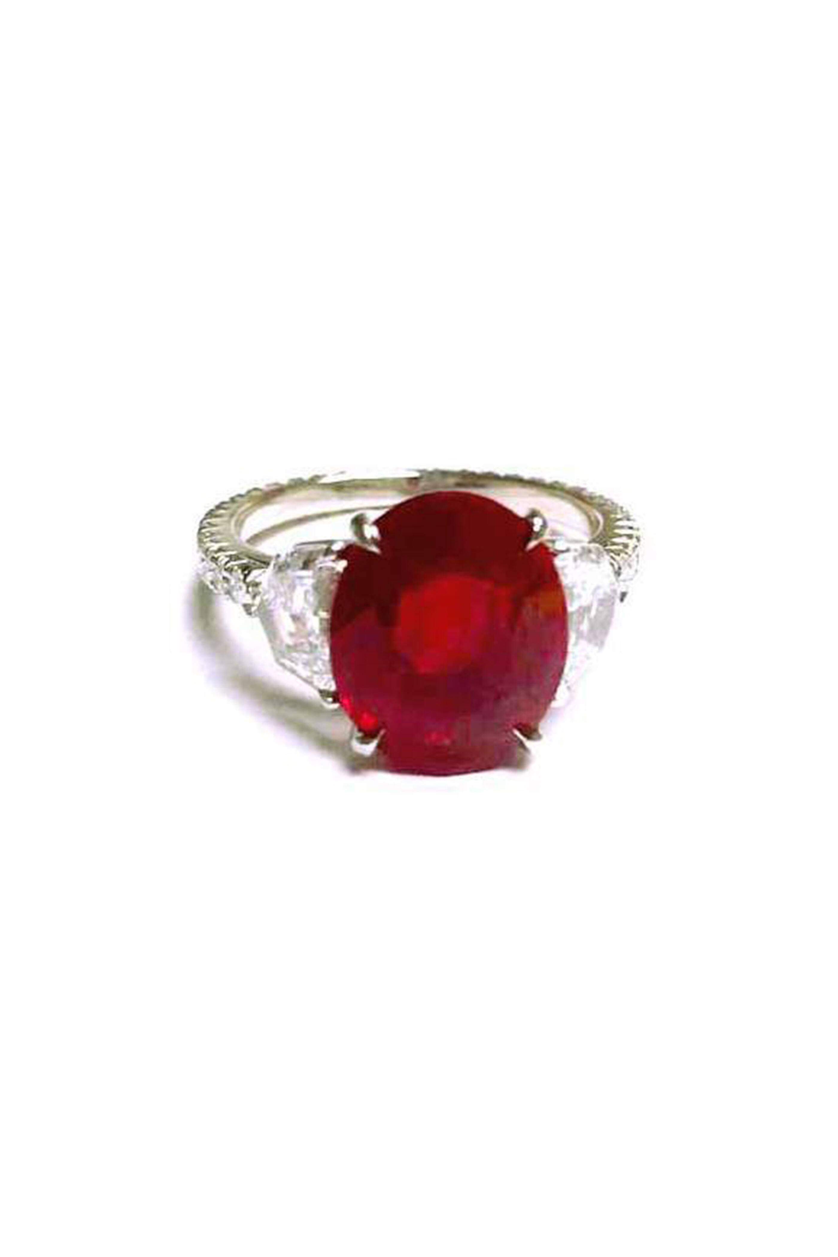 Bayco - Platinum Pigeon Blood Ruby Ring