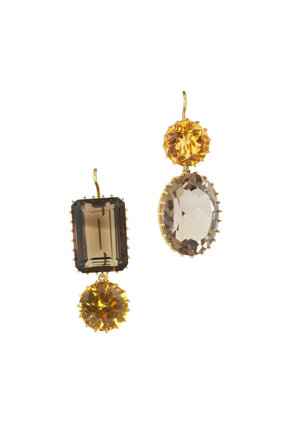 Renee Lewis - Citron & Quartz Drop Earrings