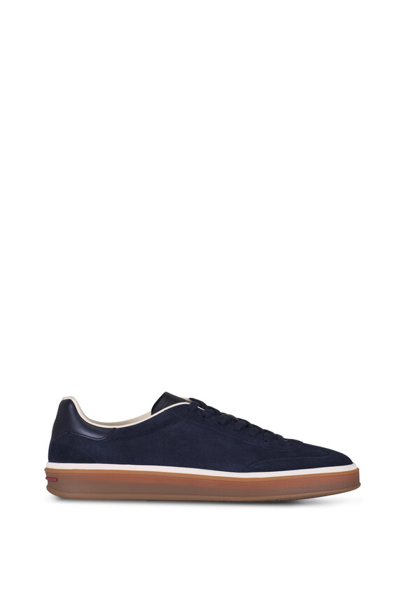 Loro Piana Tennis Walk Navy Blue Suede Sneaker - view 2