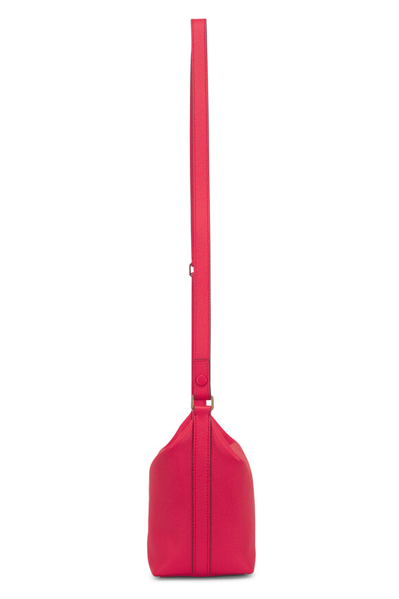 Valextra Mini Mochi Crimson Red Leather Top Handle Bag - view 3