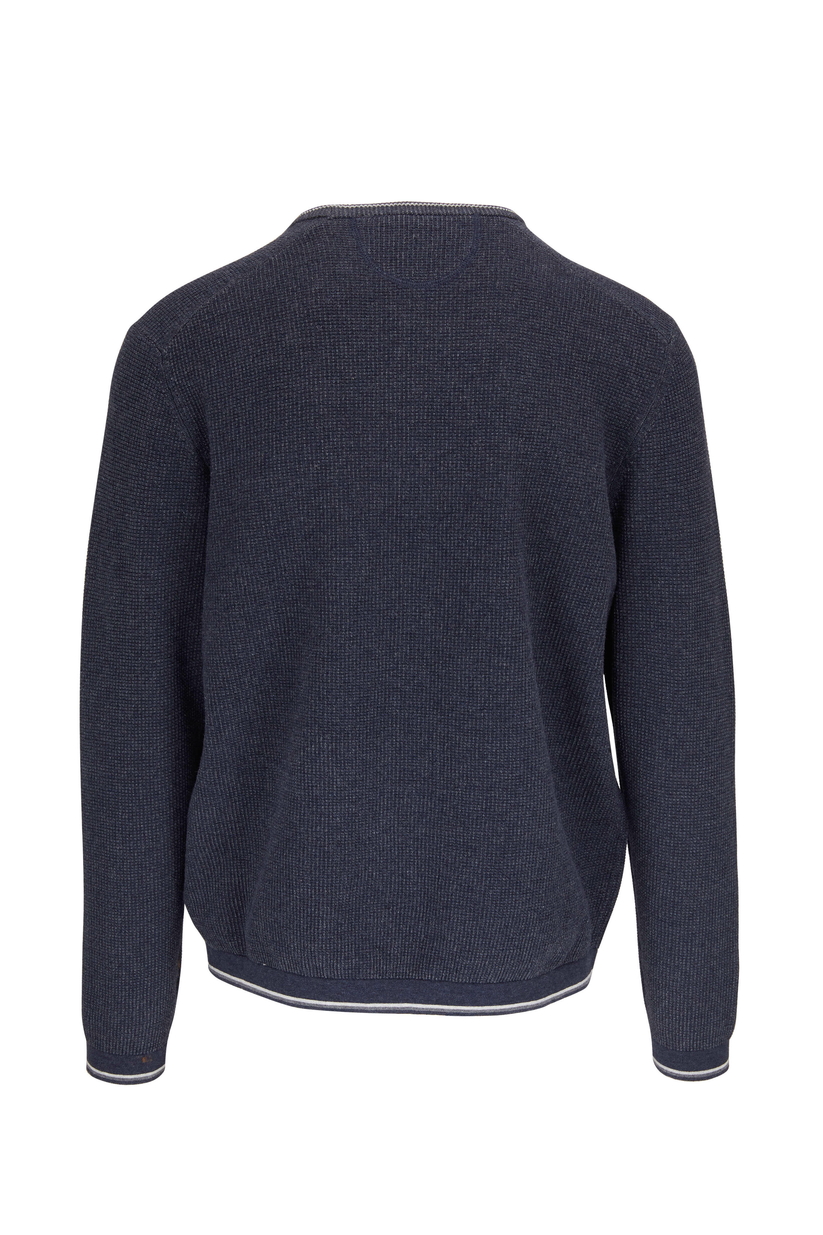 Raffi - Midnight Waffle Knit Crewneck Pullover | Mitchell Stores