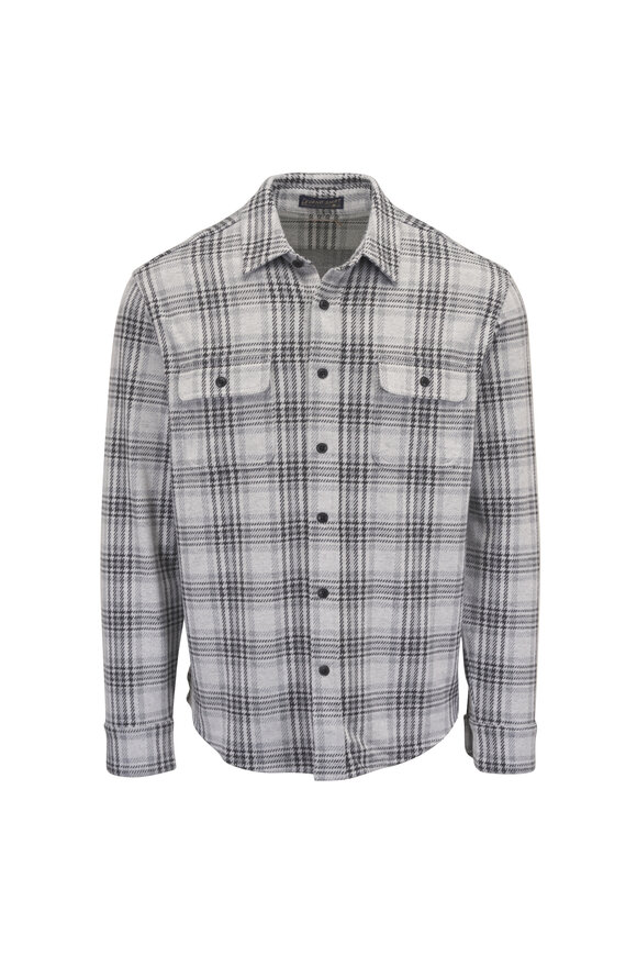 Faherty Brand Legend™ Charcoal Gray & Cream Plaid Sport Shirt