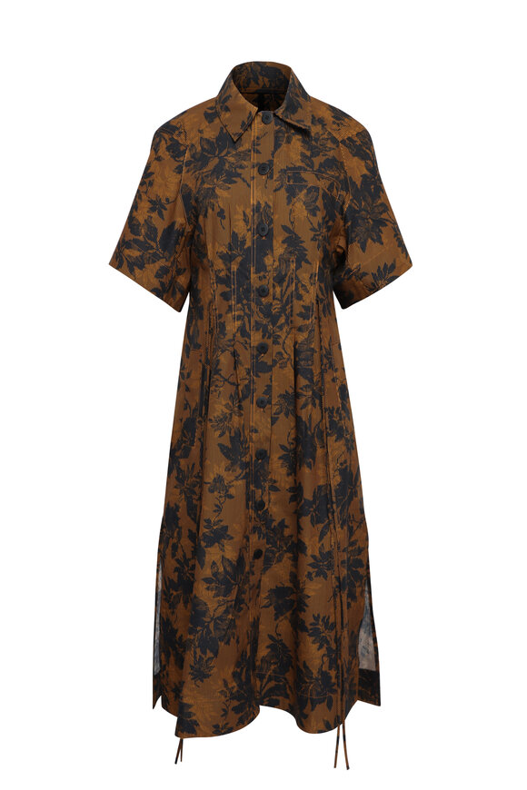 Lee Mathews Ivy Copper Shirtdress