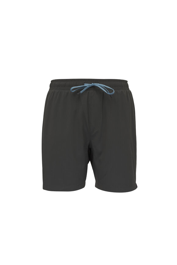 Faherty Brand Shorelite Mountain Black Swim Trunks