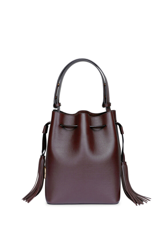 Valentino Garavani - Cognac Leather & Natural Straw Small