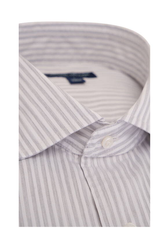 Peter Millar - Crown Brookhaven Gale Gray Striped Sport Shirt