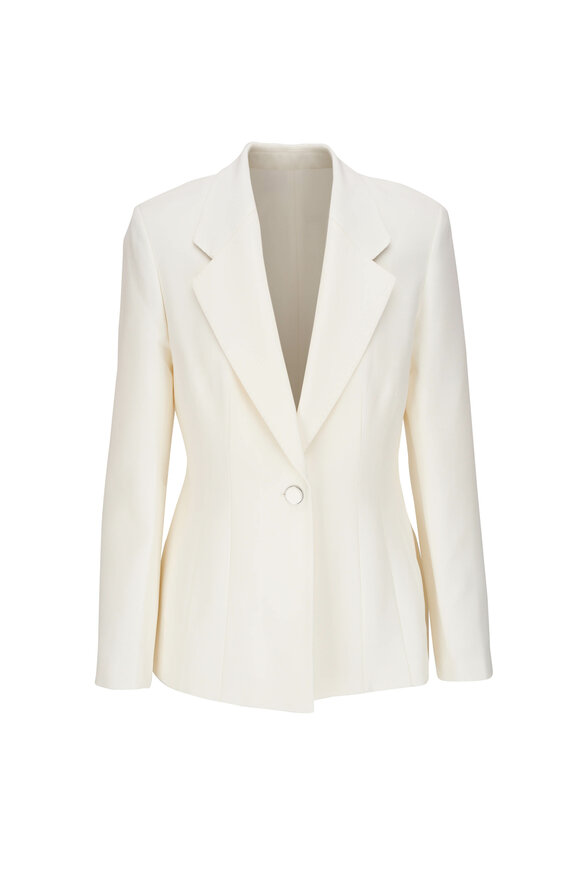 Lafayette 148 New York - Cloud Wool & Silk Crepe Single Button Blazer 