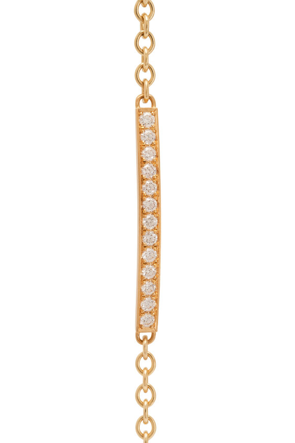 Caroline Ellen - 20K Pavé Diamond Bar Bracelet