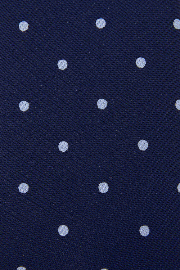 Charvet - Navy & Blue Dots Silk Necktie