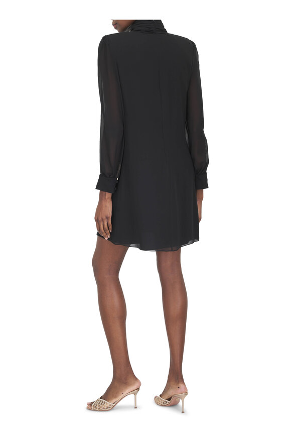 Valentino Black Light Georgette Silk Mini Dress - view 3