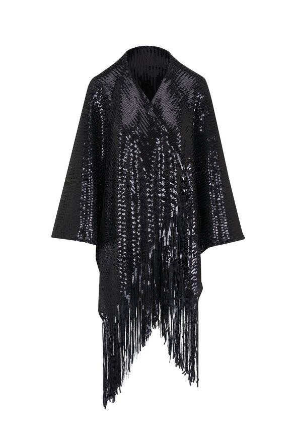 Talbot Runhof Fringe Sequin Stole