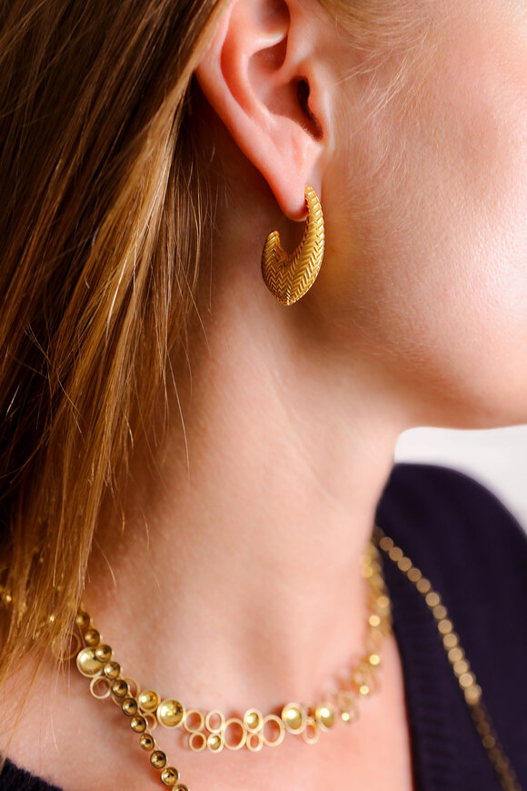 Van Gelder Medium Baoli Flow Hoop Earrings