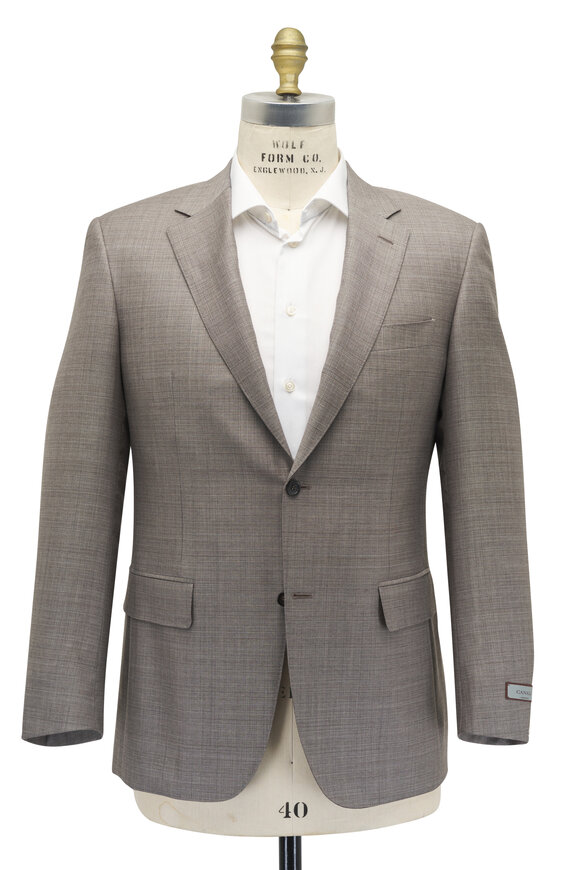 Canali - Solid Tan Wool Suit