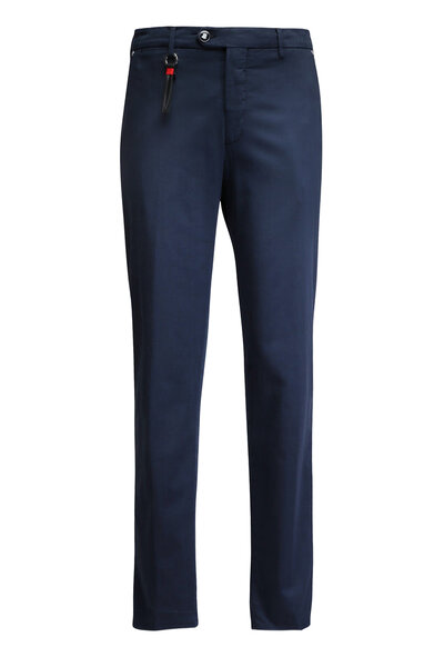 Zegna - Navy Blue Wool Flannel Pant | Mitchell Stores
