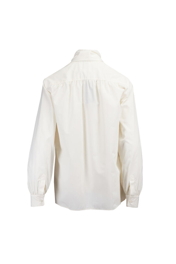Ralph Lauren Dara Cream Tie-Neck Blouse - view 2