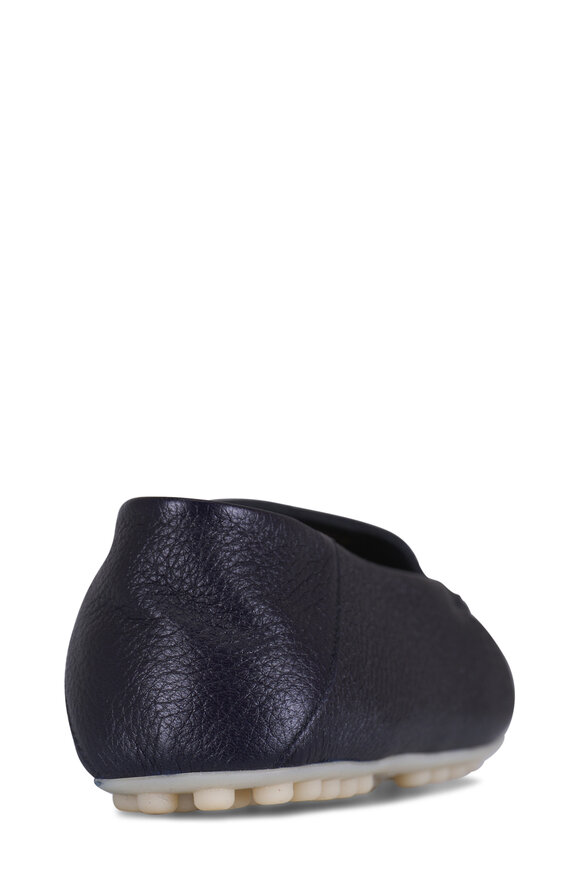 Loro Piana Navy Blue Dot Sole Walk Moccasin - view 3