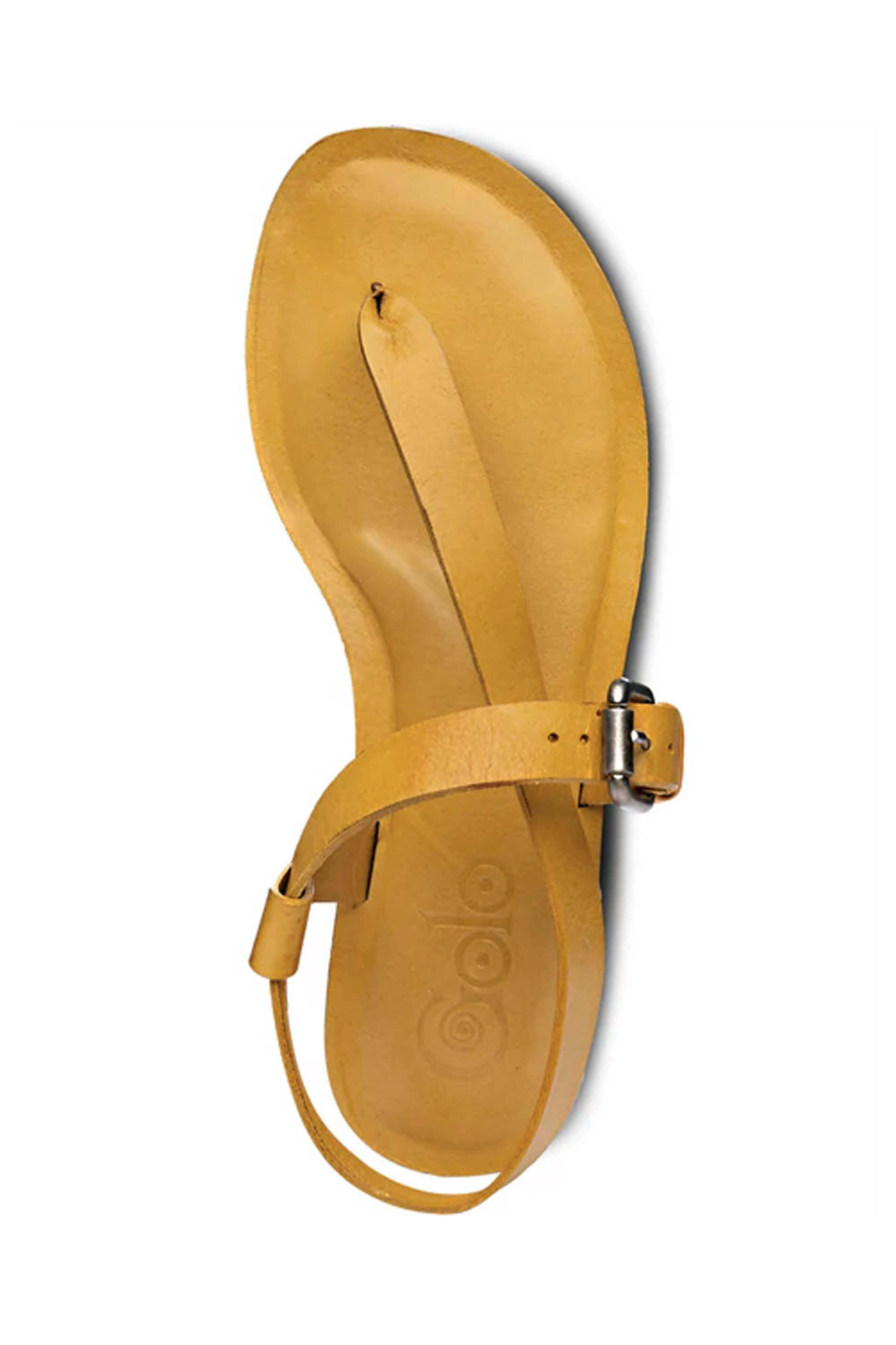 Butter - Roma Leather Thong Sandal in Yellow Fever