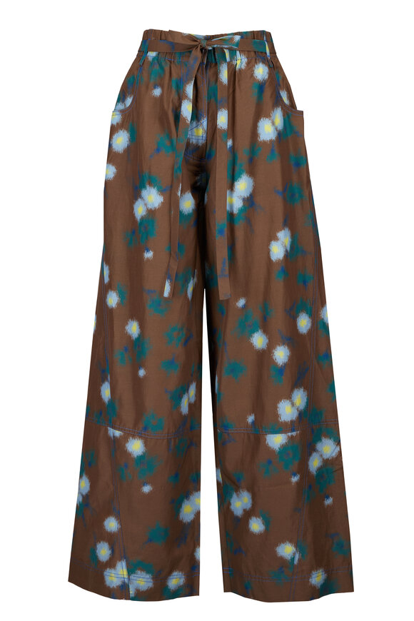 Lee Mathews Lettie Khaki Wide Leg Pant - view 1