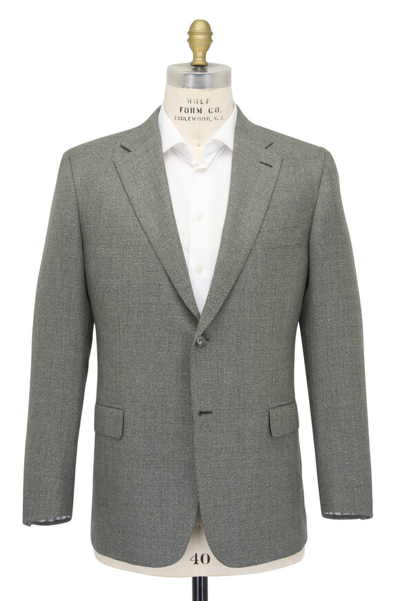 Brioni - Hopsack Solid Sage Sportcoat