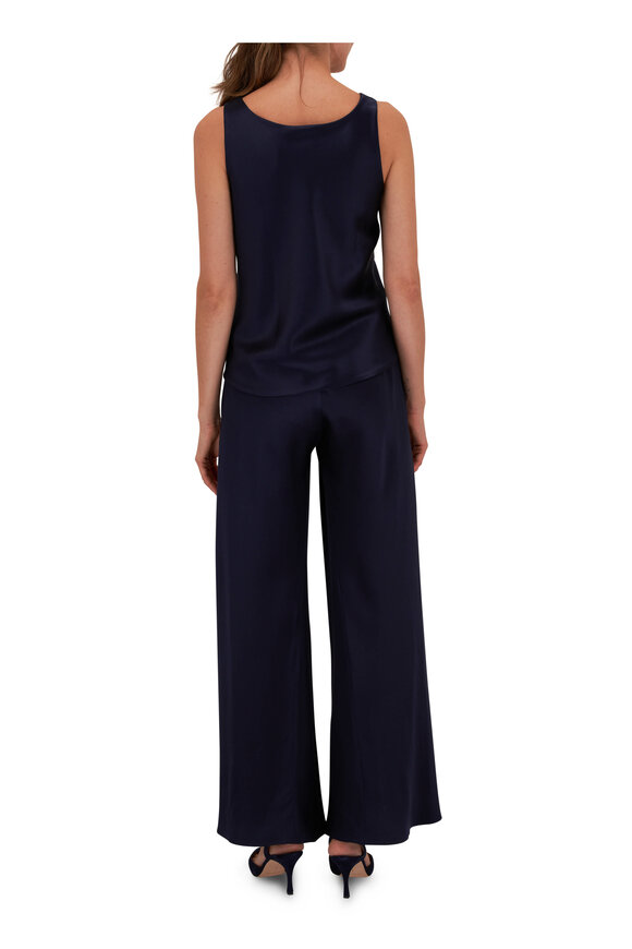 Peter Cohen - Chute Marine Blue Silk Pant 