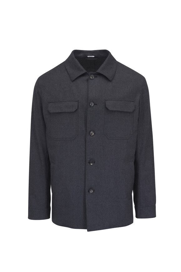 Atelier Munro Charcoal Gray Wool Flannel Informal Jacket
