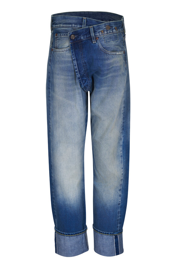 R13 Selvedge Denim Cuffed Crossover Jean